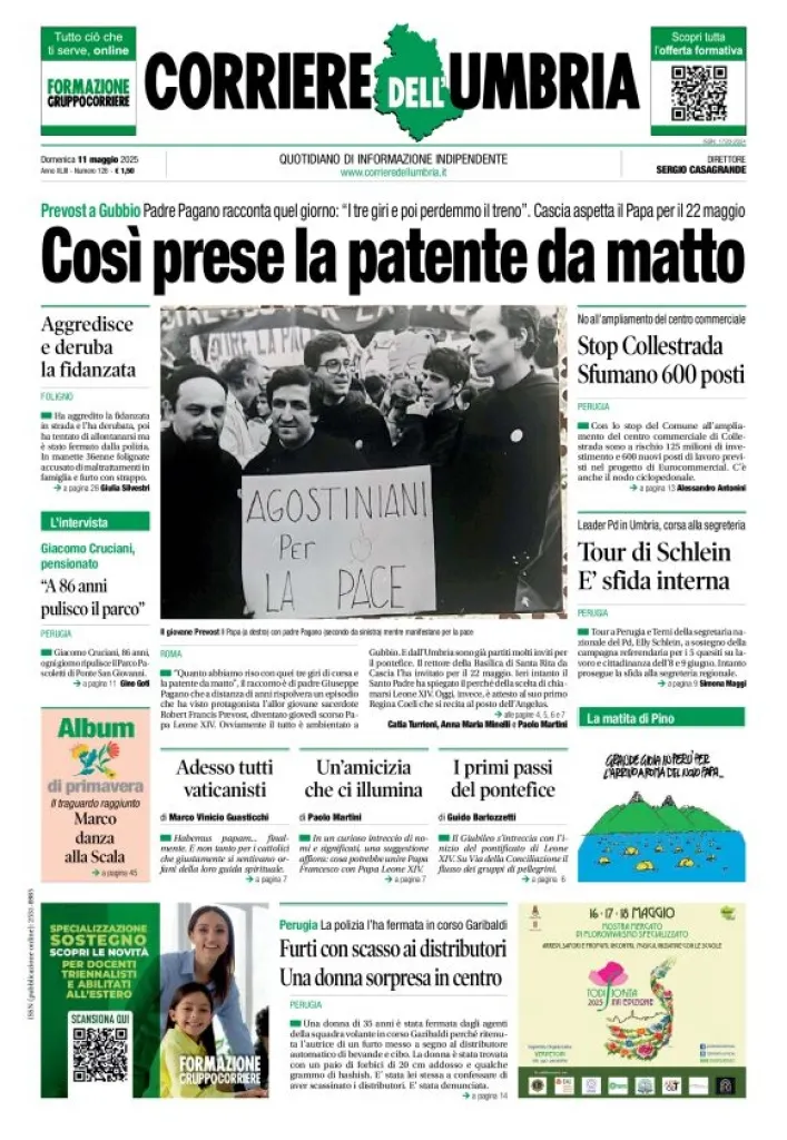 Prima-pagina-corriere umbria-del-2025-05-11